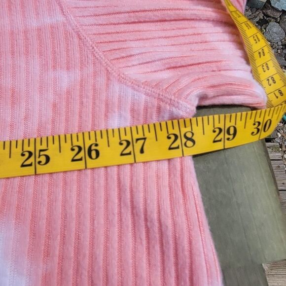 Peach and White Cowl Neck Sweater - Picture 7 of 8